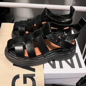 Ganni Creeper Sandals sz 7